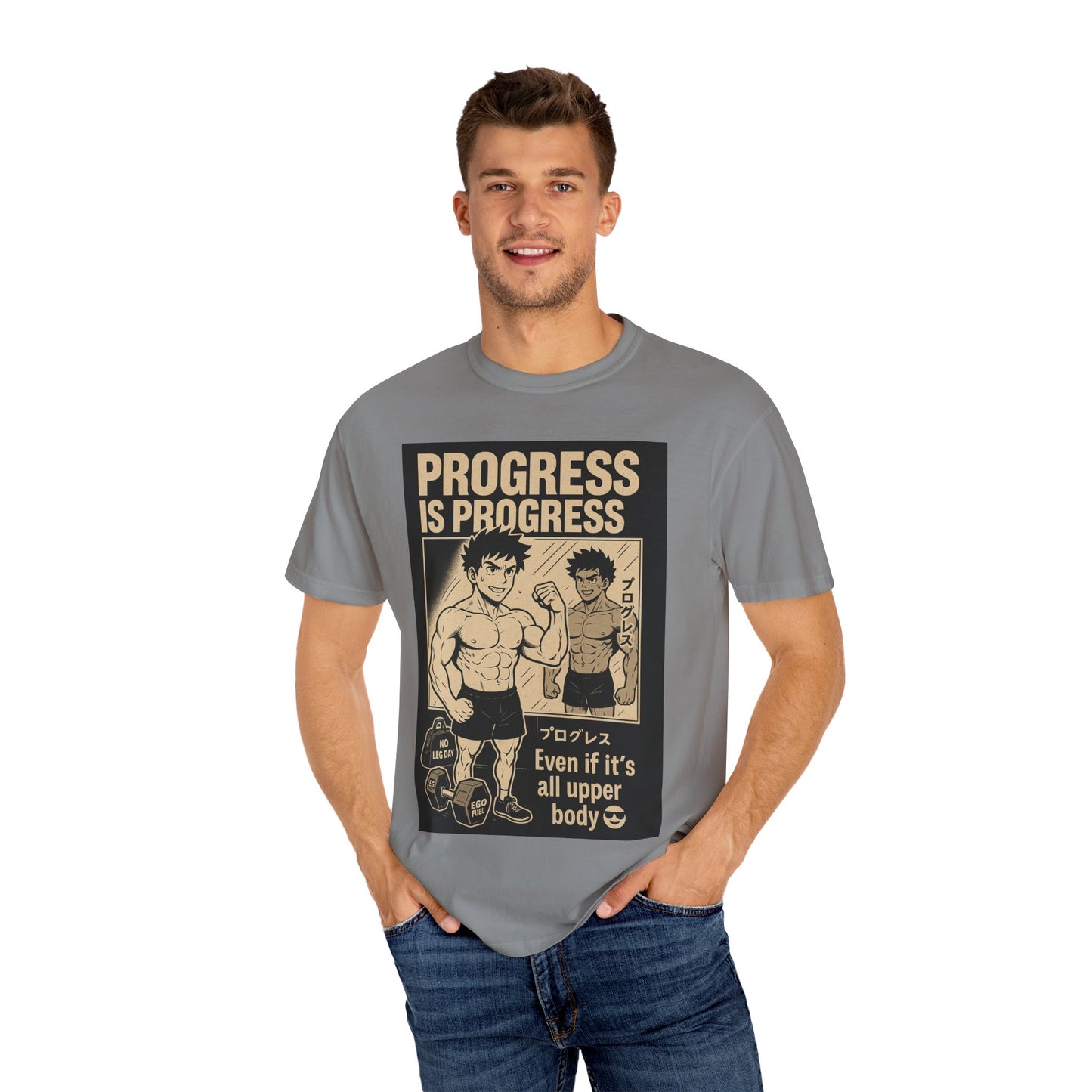 Motivational Fitness T-Shirt, Gym Apparel, Workout Shirt, Progress Is Progress Tee, Unisex Athletic Wear, Unique Gym Gift