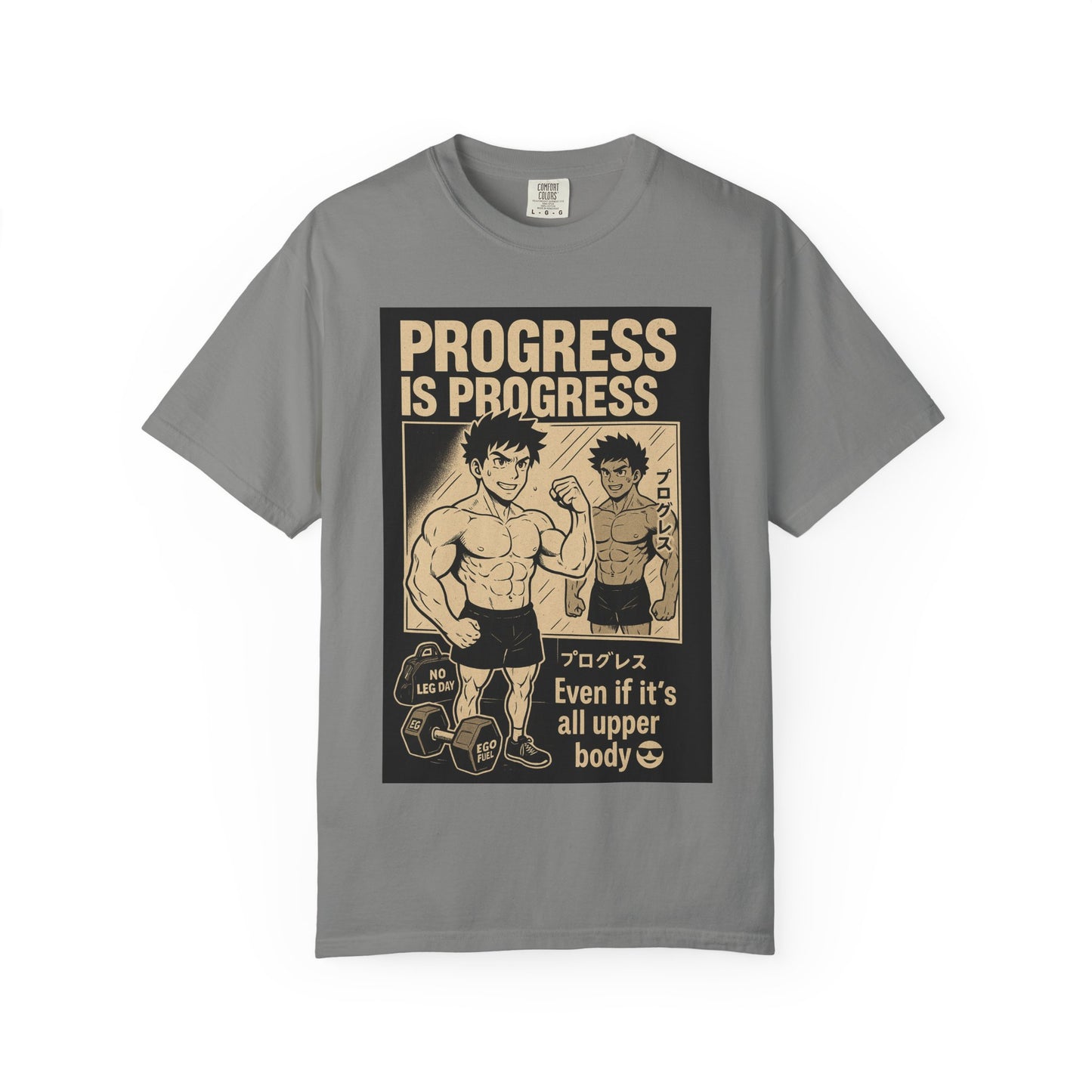 Motivational Fitness T-Shirt, Gym Apparel, Workout Shirt, Progress Is Progress Tee, Unisex Athletic Wear, Unique Gym Gift