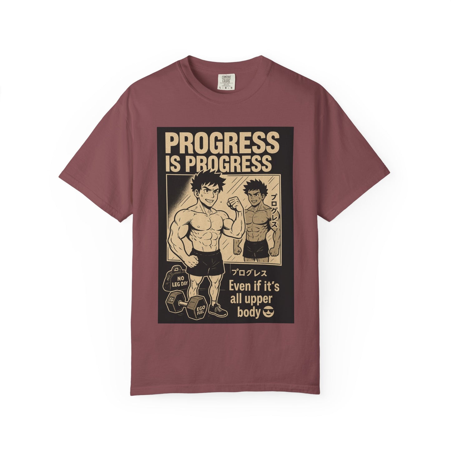 Motivational Fitness T-Shirt, Gym Apparel, Workout Shirt, Progress Is Progress Tee, Unisex Athletic Wear, Unique Gym Gift