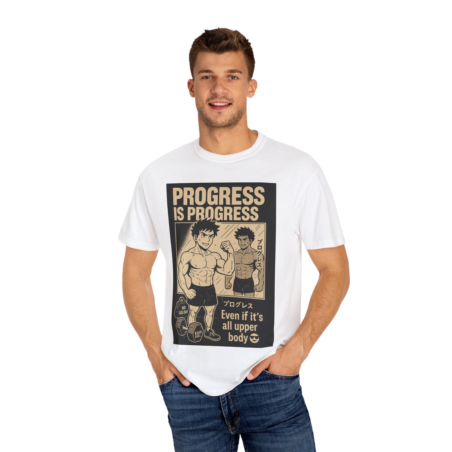 Motivational Fitness T-Shirt, Gym Apparel, Workout Shirt, Progress Is Progress Tee, Unisex Athletic Wear, Unique Gym Gift