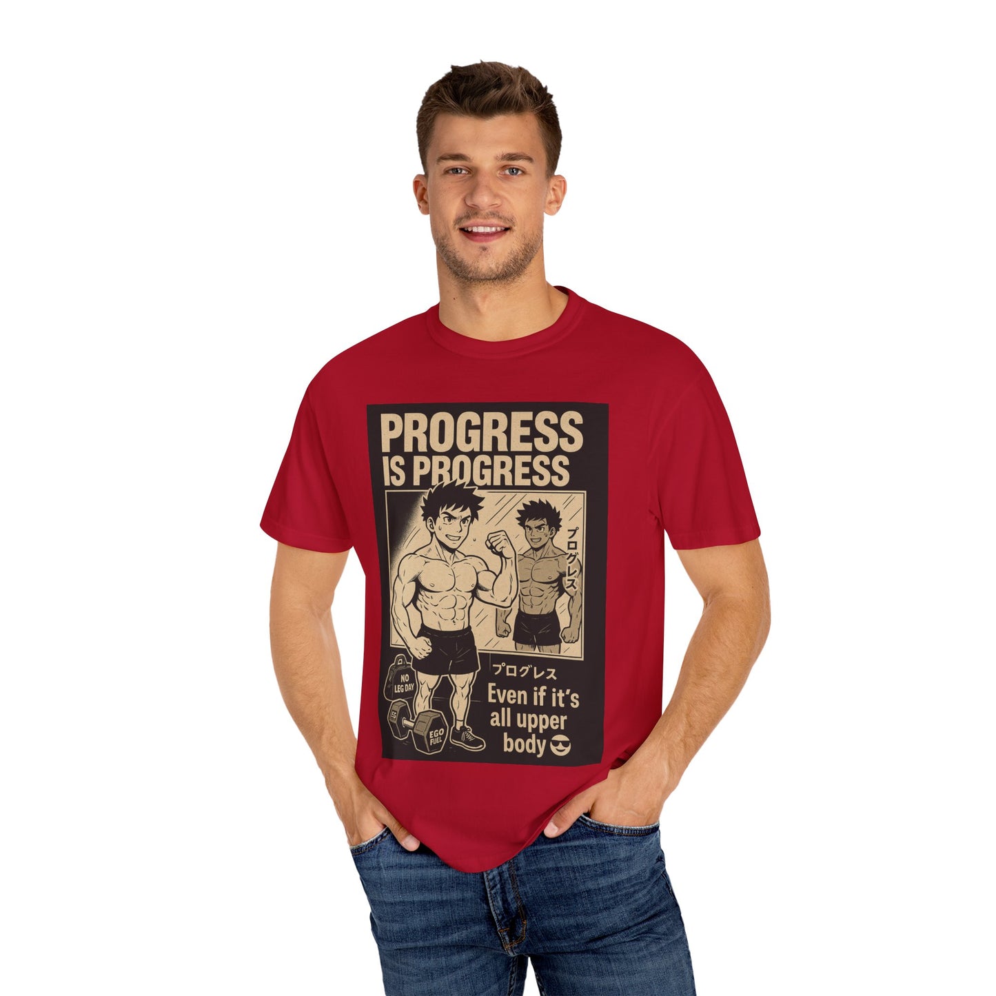 Motivational Fitness T-Shirt, Gym Apparel, Workout Shirt, Progress Is Progress Tee, Unisex Athletic Wear, Unique Gym Gift