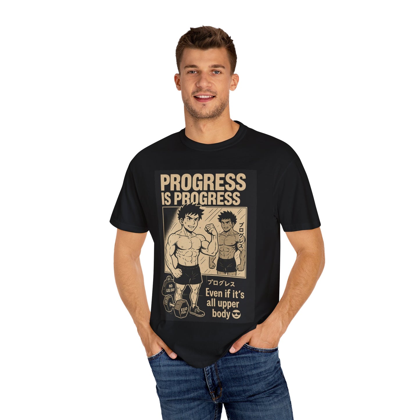 Motivational Fitness T-Shirt, Gym Apparel, Workout Shirt, Progress Is Progress Tee, Unisex Athletic Wear, Unique Gym Gift