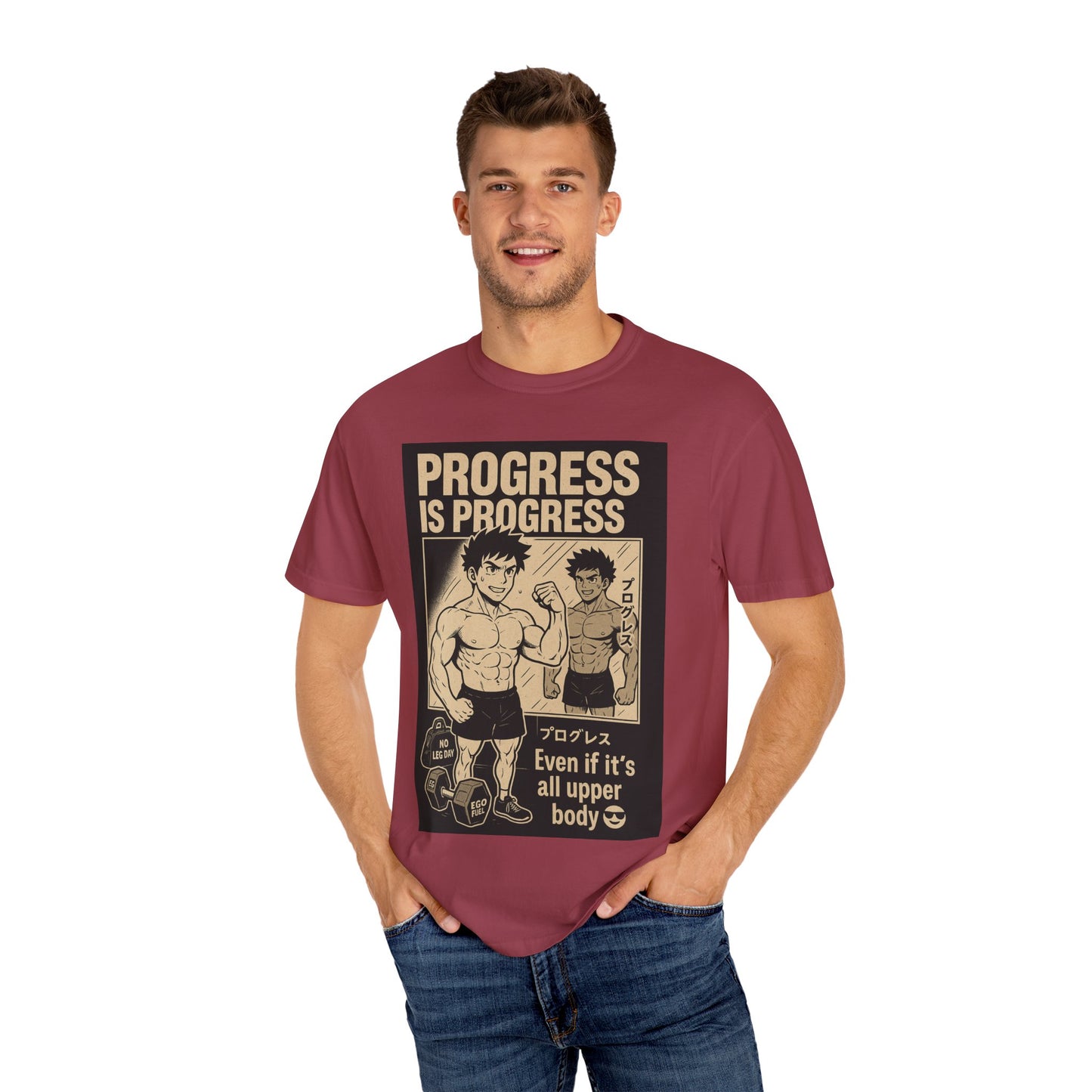 Motivational Fitness T-Shirt, Gym Apparel, Workout Shirt, Progress Is Progress Tee, Unisex Athletic Wear, Unique Gym Gift