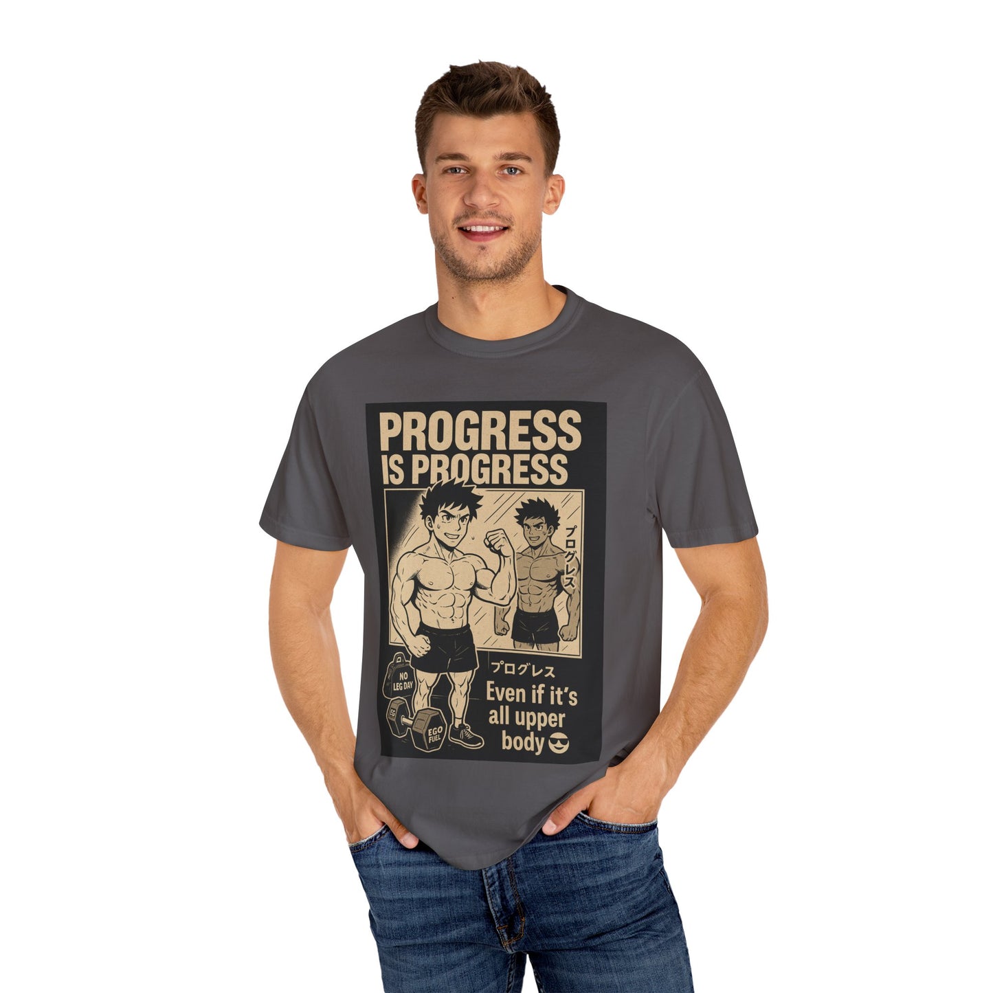 Motivational Fitness T-Shirt, Gym Apparel, Workout Shirt, Progress Is Progress Tee, Unisex Athletic Wear, Unique Gym Gift
