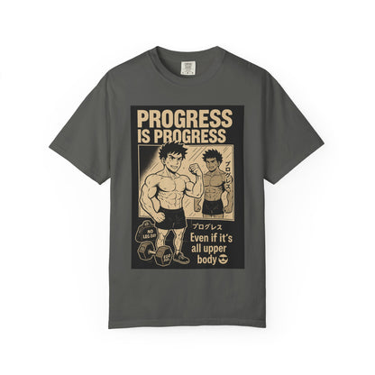 Motivational Fitness T-Shirt, Gym Apparel, Workout Shirt, Progress Is Progress Tee, Unisex Athletic Wear, Unique Gym Gift